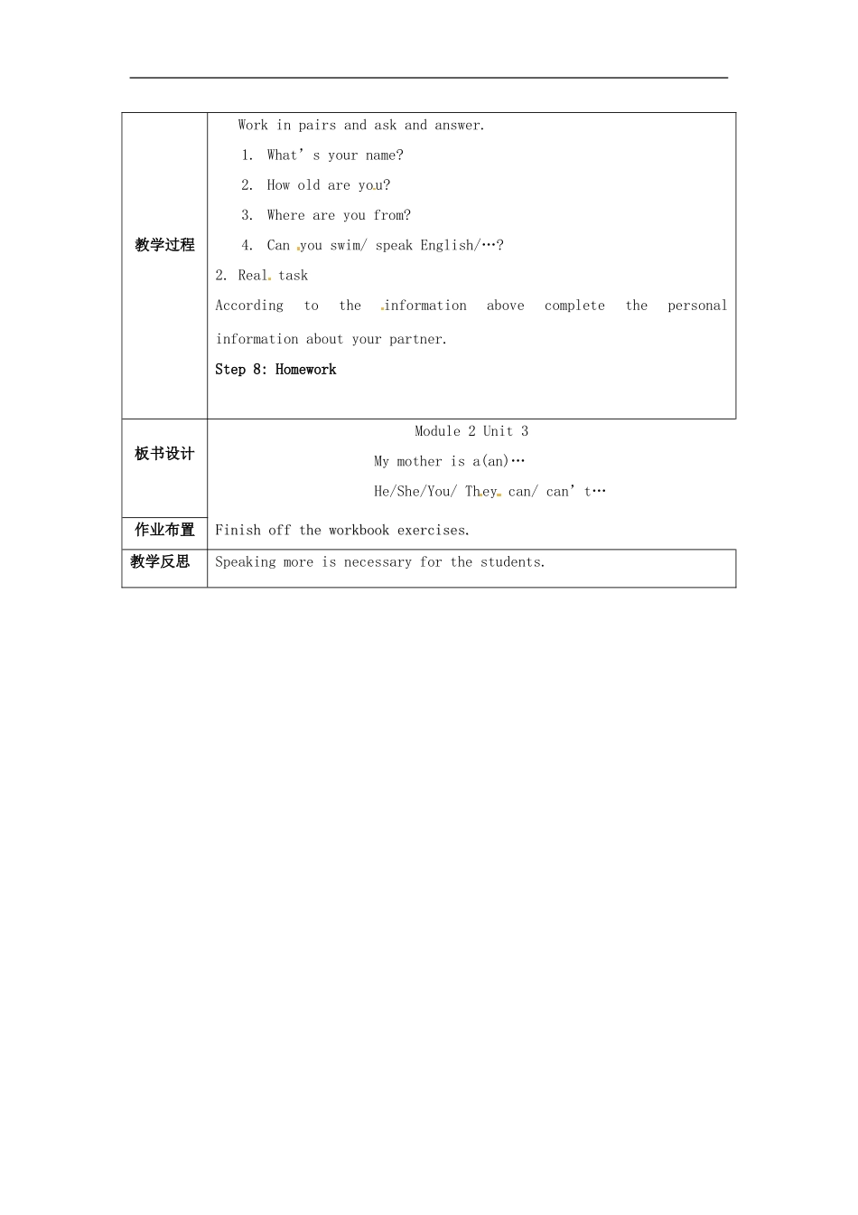 广西永福县实验中学七年级英语-Module2《Unit-3--Language-in-use》教案-外研版_第2页
