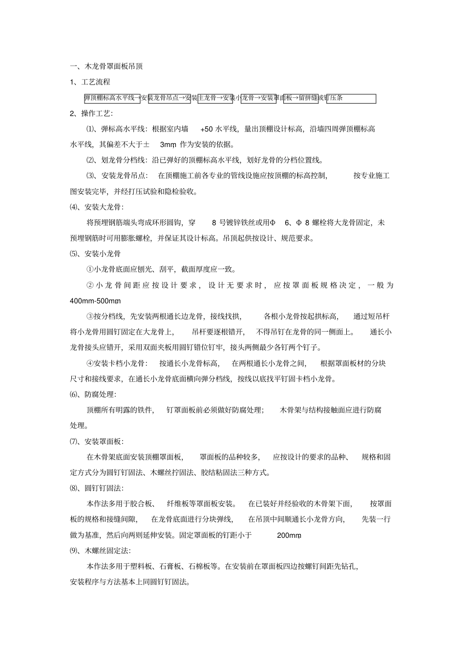 吊顶工程施工工艺标准_第2页