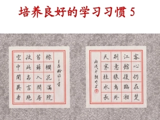 培养良好的学习习惯5