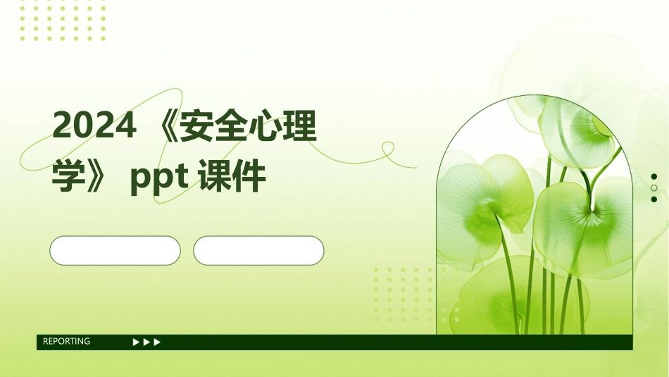 2024《安全心理学》ppt课件_第1页