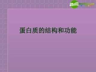 高中生物-2.2《蛋白质的结构和功能》课件-新人教版必修1