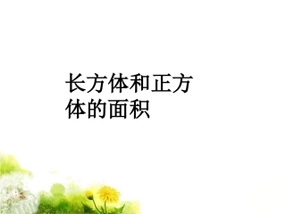 《长方体和正方体的表面积》课件1-1