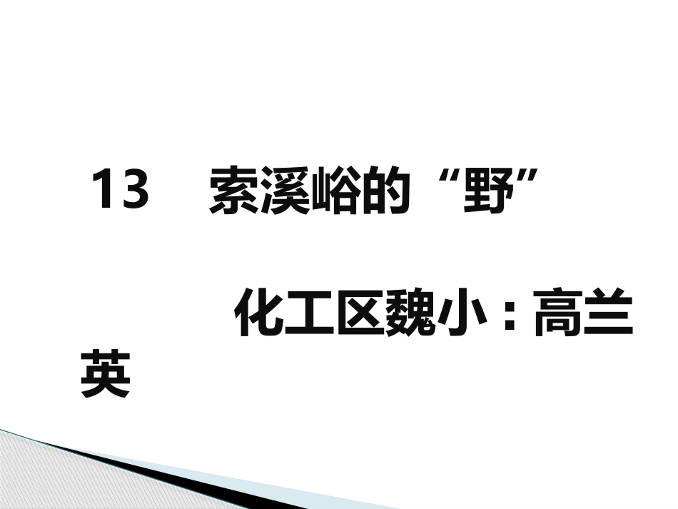 《索溪峪的野》课件_第1页