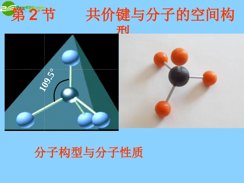 高中化学-第2小节《分子构型与分子性质》课件-鲁科版选修3_第1页