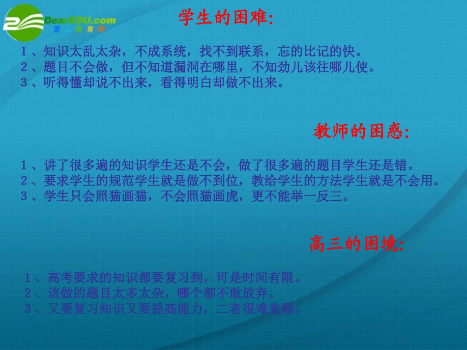 高三物理-如何以知识为载体培养能力复习课课件_第3页