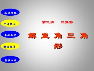 锐角三角函数复习课