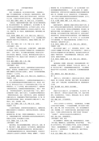 名著中的人物外貌描写片段