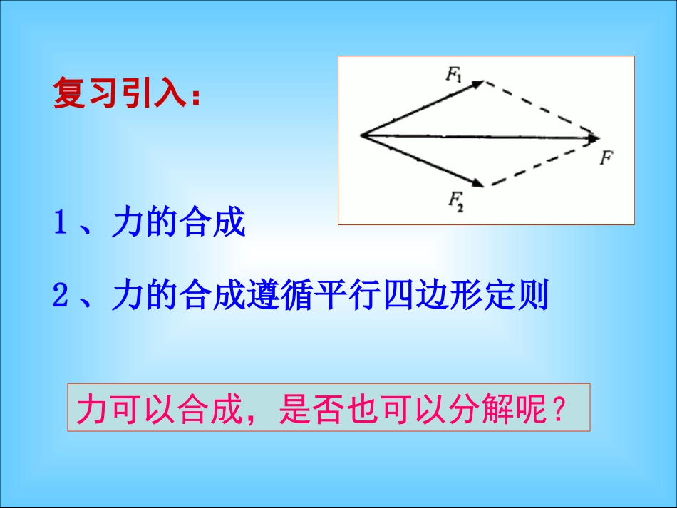 高中物理-3-5《力的分解》精品课件-新人教版必修1_第2页