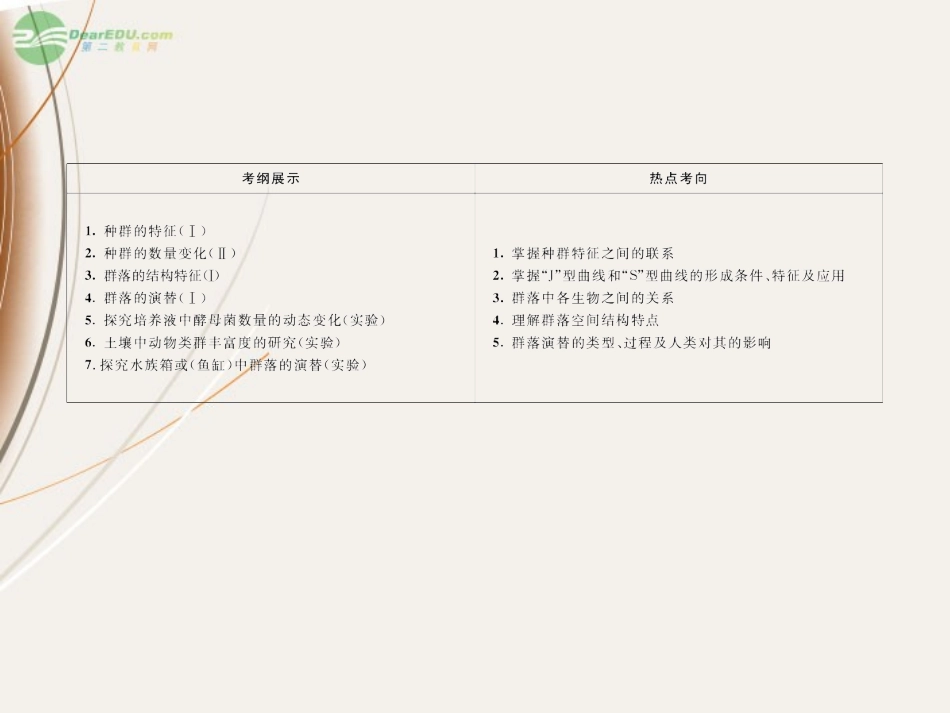 【课堂新坐标】2013届高考生物一轮复习-第4章-第1讲-种群的特征课件-必修3(广东专版)_第2页