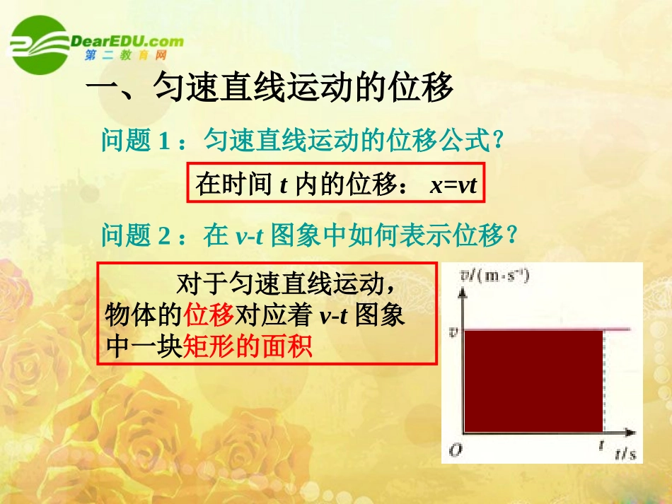 高一物理-2.3《匀变速直线运动的位移与时间的关系》课件1-新人教版必修1_第3页