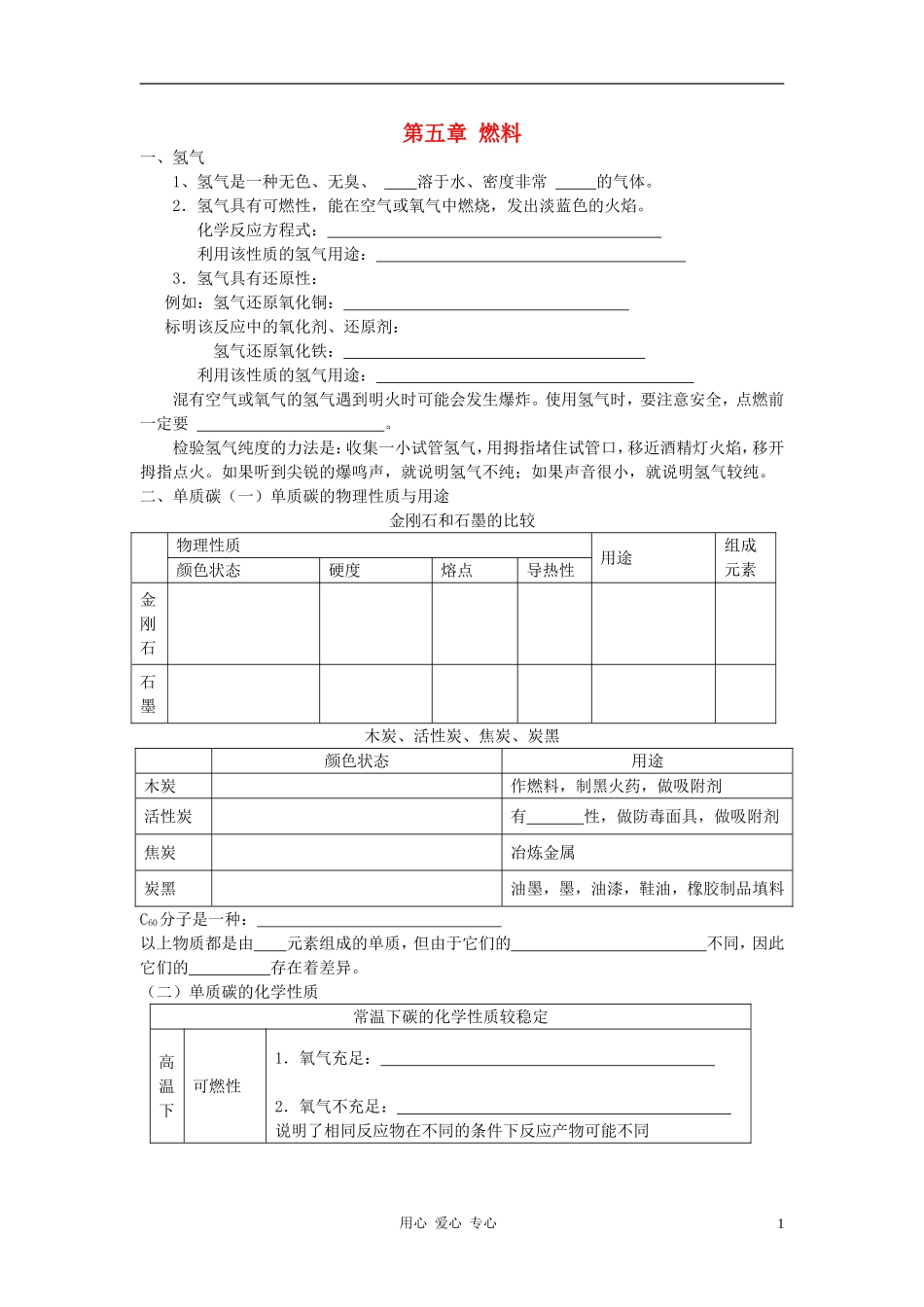 2012届中考化学考点提纲复习10(无答案)_第1页