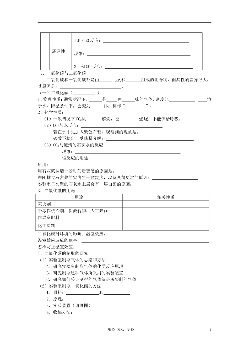 2012届中考化学考点提纲复习10(无答案)_第2页