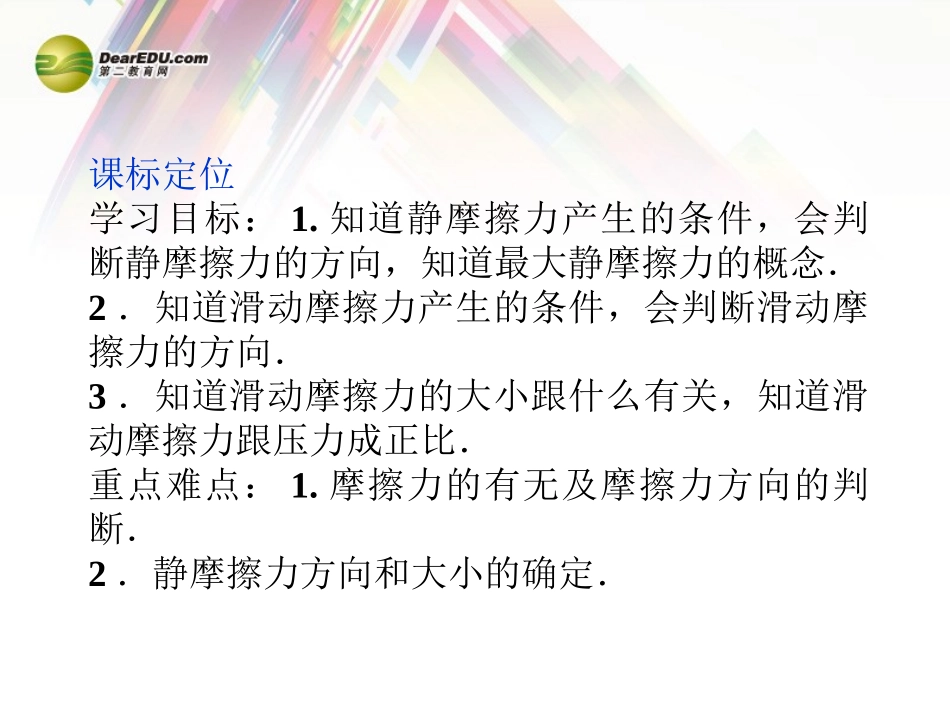 高中物理-第3章-第3节-摩擦力精品课件-新人教版必修1_第2页