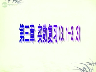 浙江省湖州市第四中学七年级数学《实数》复习课件