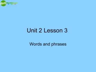 高中英语-Unit-2-Lesson-3-3课件-北师大版必修1