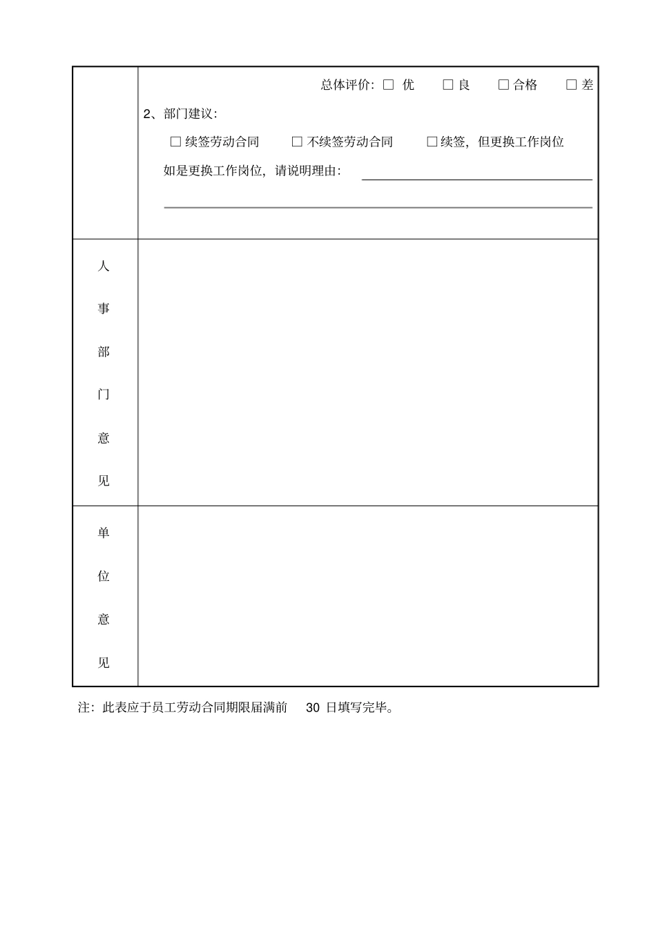 员工劳动合同续签申请表_第3页