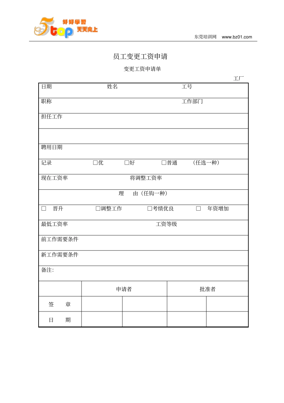 员工变更工资申请概要_第2页