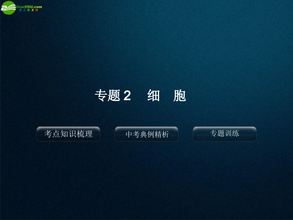 2012版中考科学-专题2细胞精品课件-浙教版_第1页