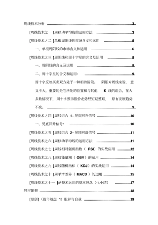 周线技术分析