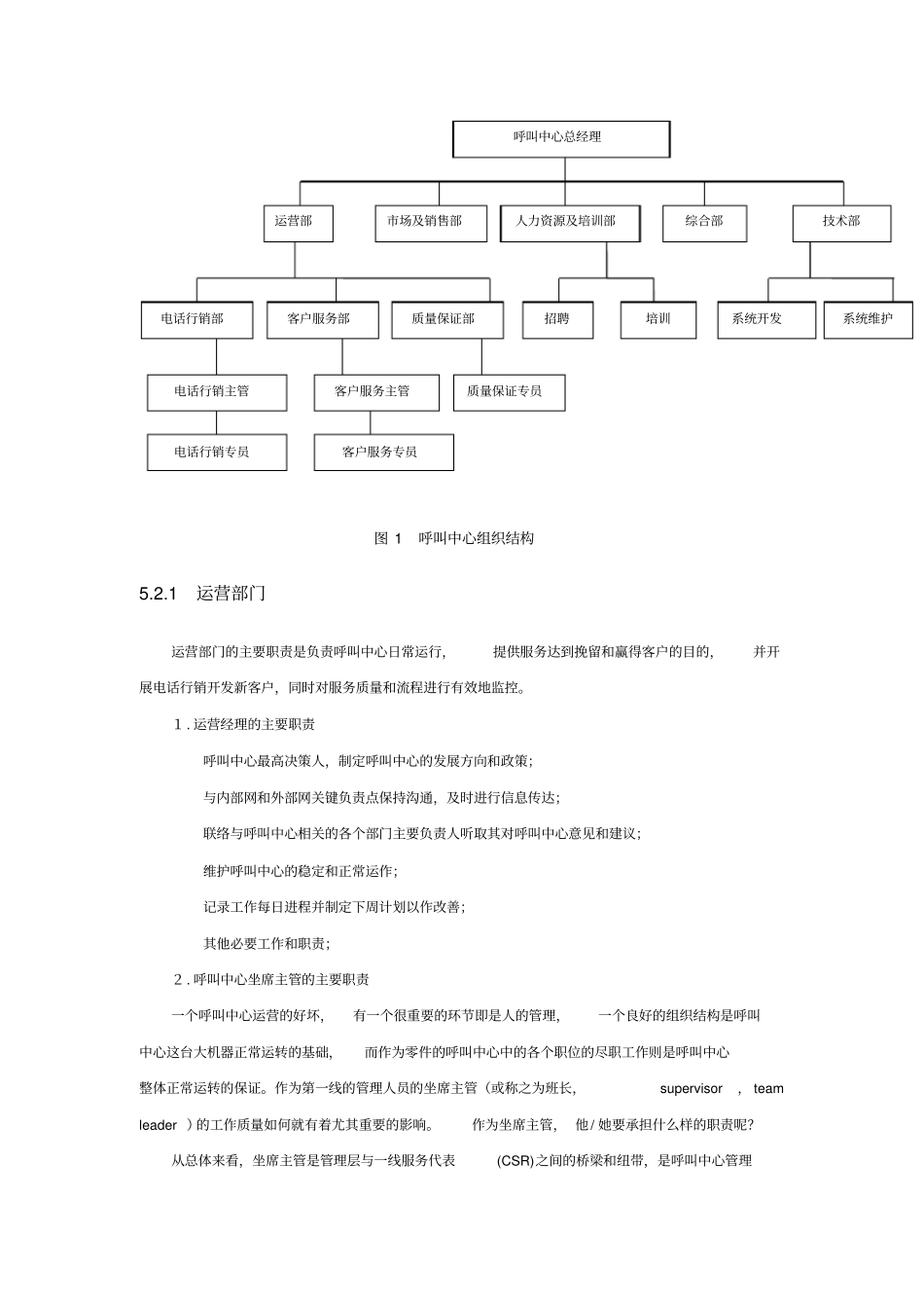 呼叫中心部门划分及岗位职责工具模板_第3页