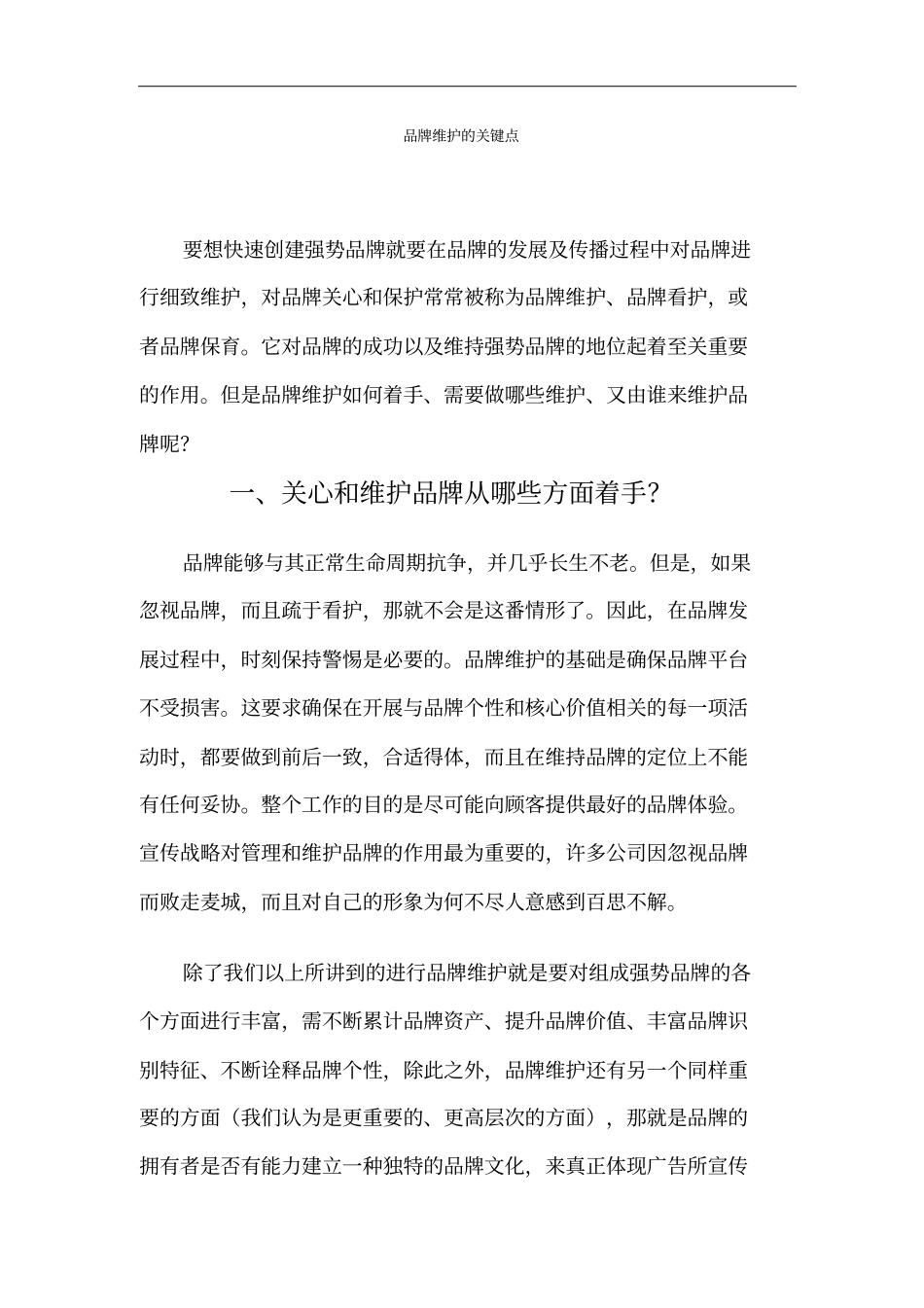 品牌维护关键点_第1页