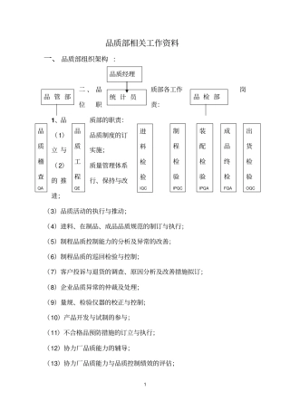 品质部整顿相关资料