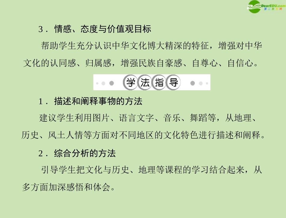 《随堂优化训练》2011年高中政治--第三单元-第六课-我们的中华文化-第2课时-博大精深的中华文化课件-文-新_第2页