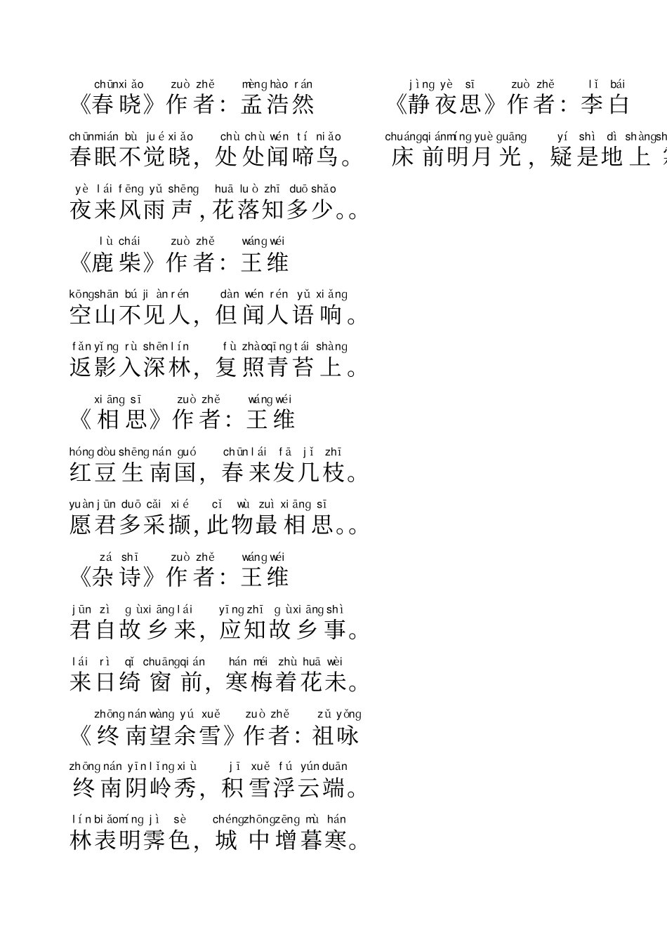 唐诗三百首全集注音版02232_第1页