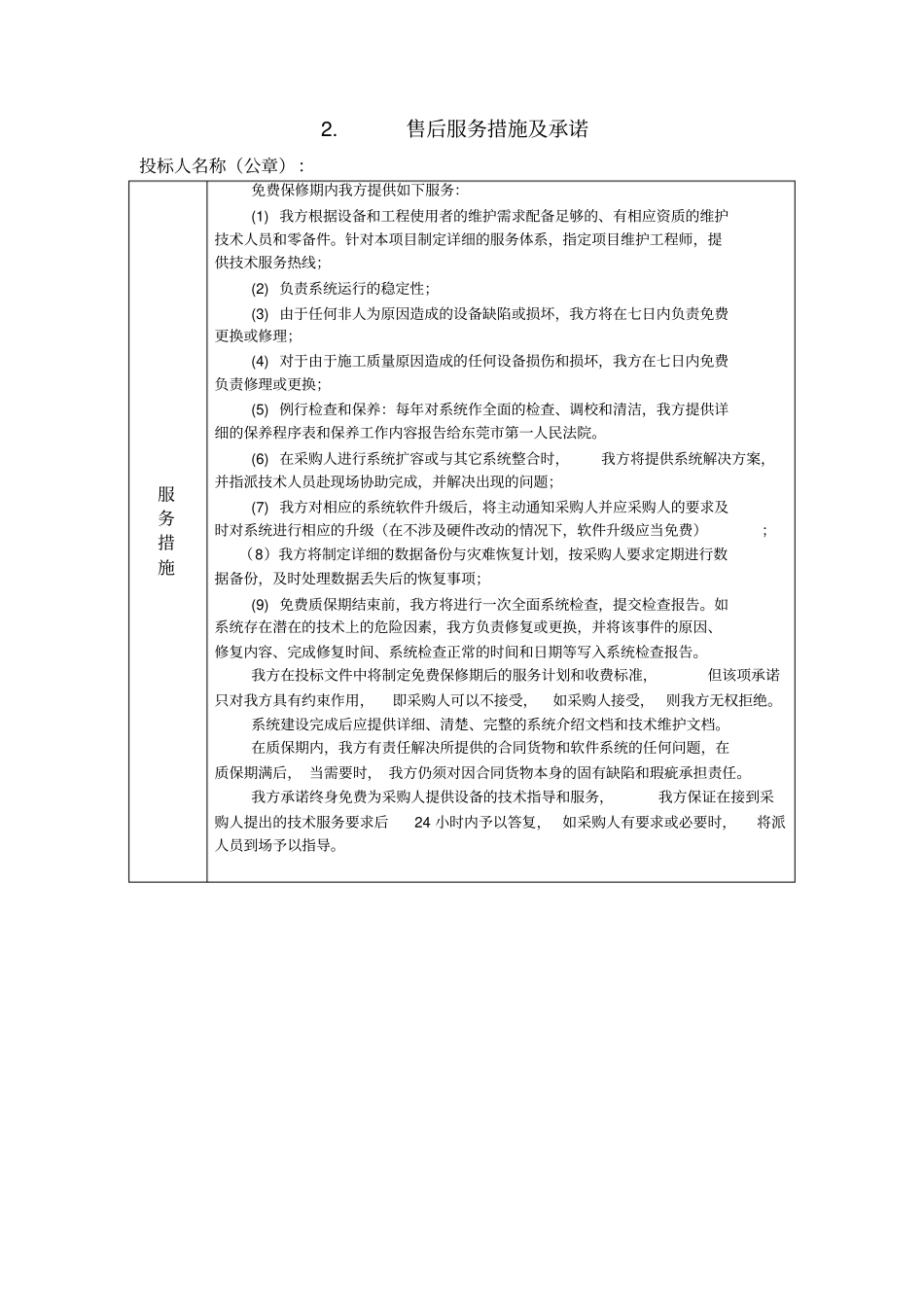 售后服务措施及承诺_第2页