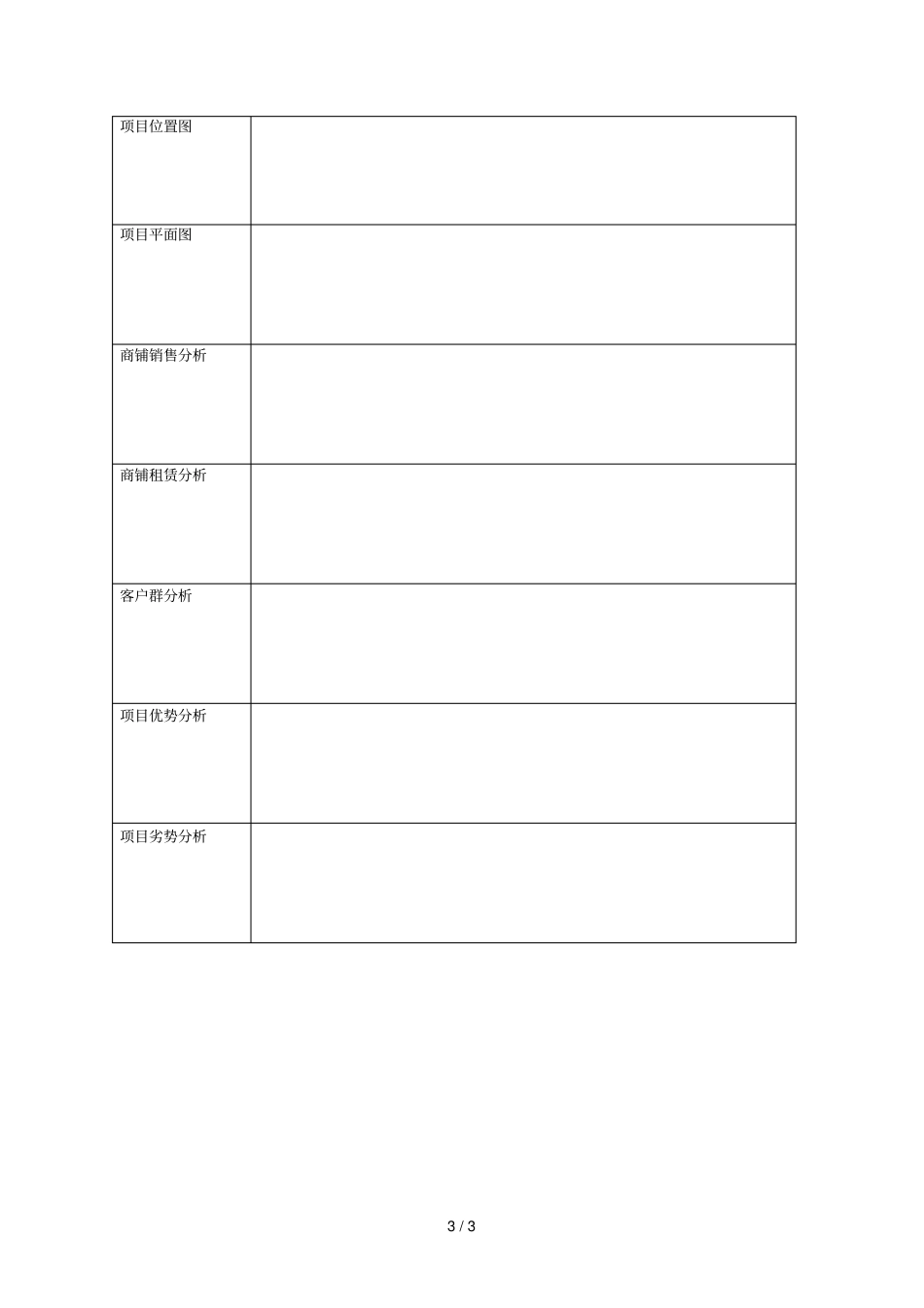 商业地产场调研表格_第3页