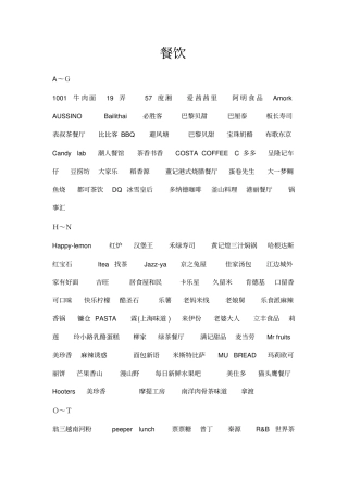 商业场品牌罗列模板