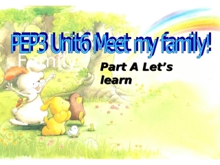 公开课Let'slearnmeetmyfamily