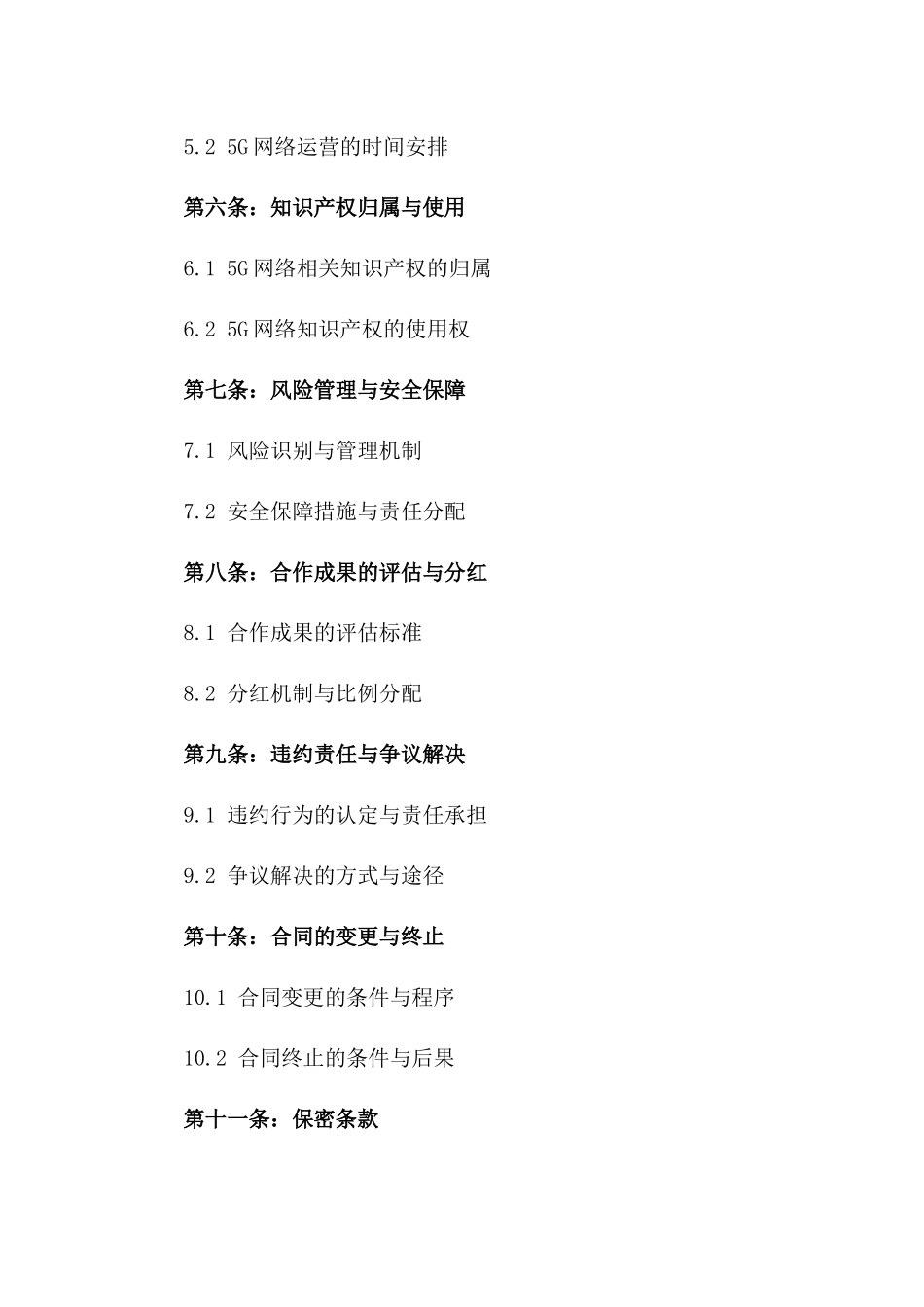 2024年5G网络建设与运营合作合同_第3页