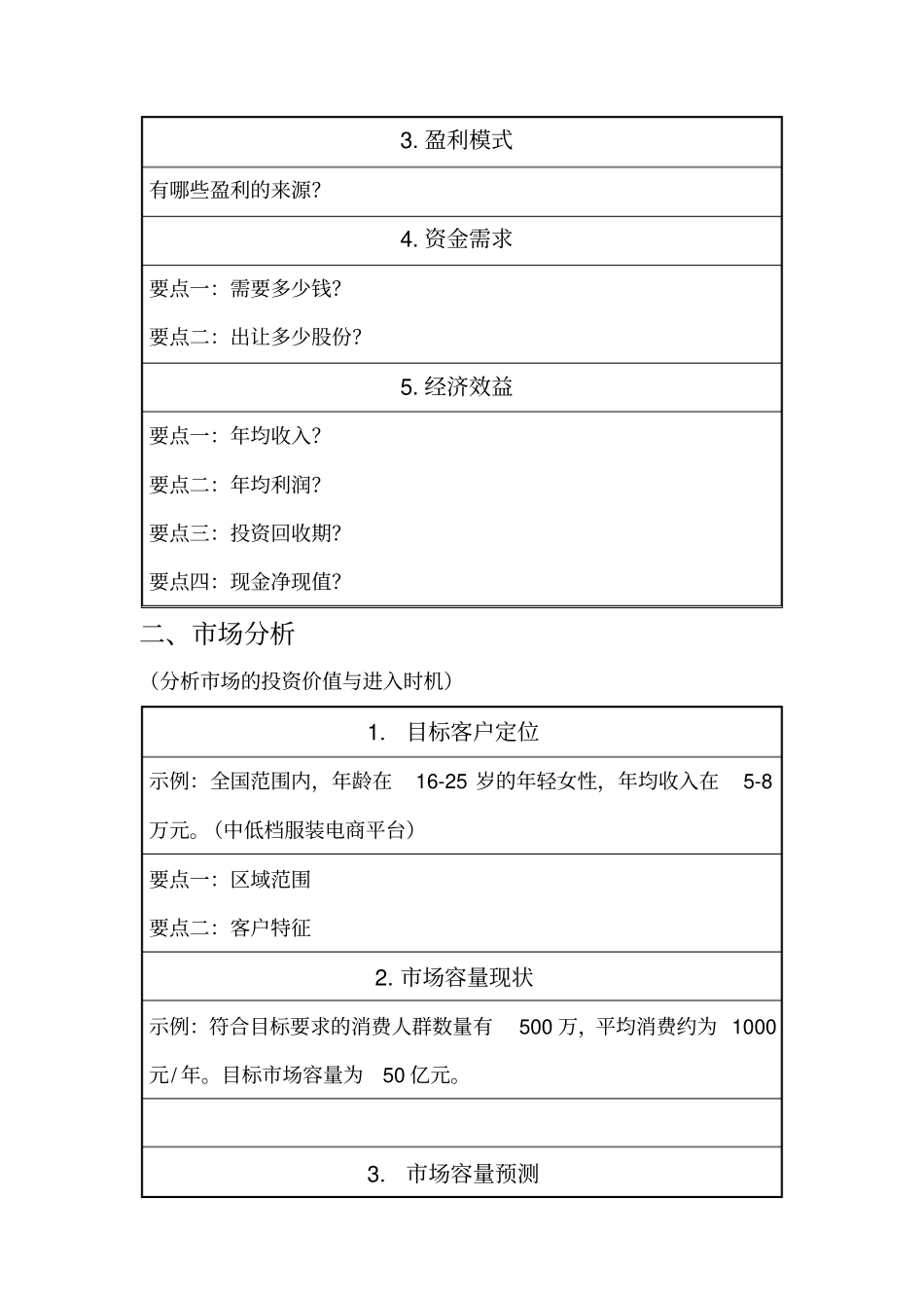 商业计划书模板电商类_第2页