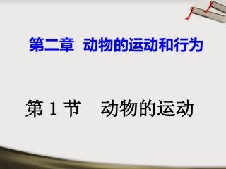 八年级生物上册-第二章-动物的运动和行为课件-人教新课标版