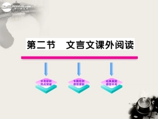 2012版初中语文新课标全程复习-3.2.2-文言文课外阅读课件(专题突破版)