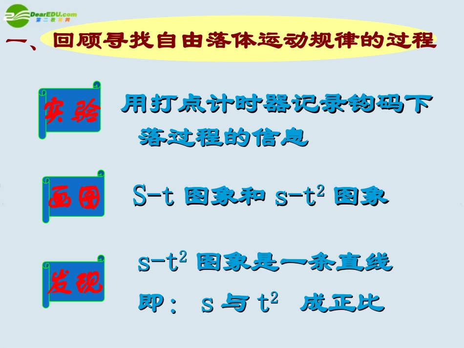 高中物理-从自由落体到匀变速直线运动课件-粤教版必修1_第2页