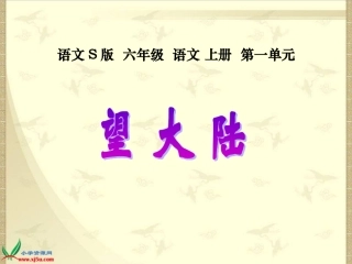 六年级语文上册-望大陆-1课件-语文S版