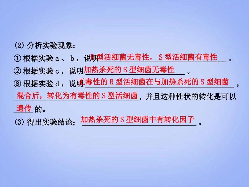 【2014年备考】(安徽天津专用)2013版高中生物-2.3.1DNA是主要的遗传物质复习方略配套课件-新人教版_第3页