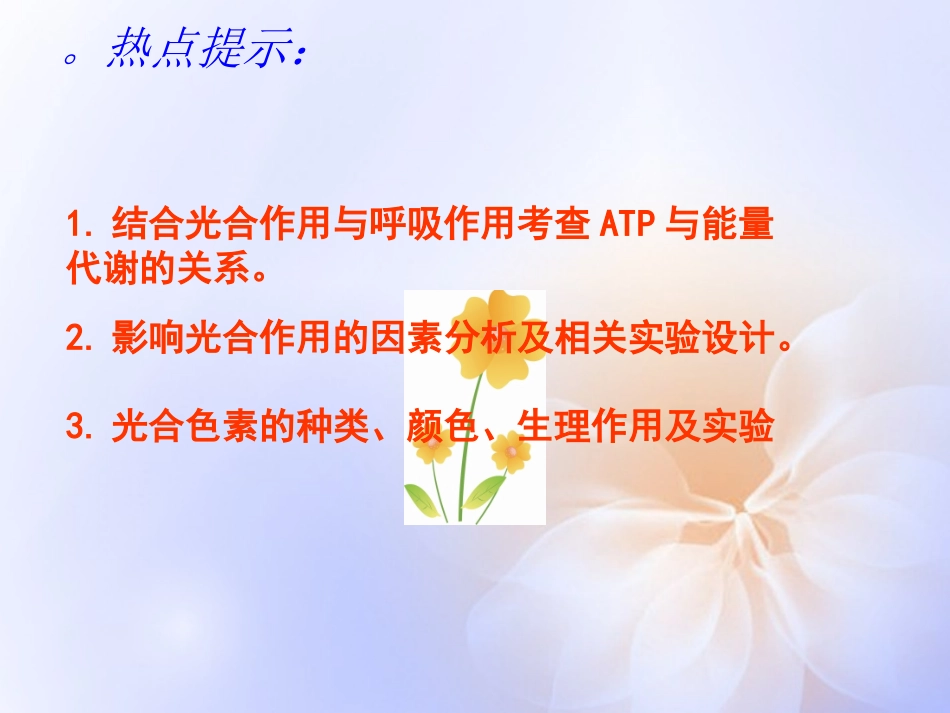 云南省西盟佤族自治县第一中学高考生物总复习-5.4《能量之源-光与光合作用》解题策略课件-新人教版必修1_第3页