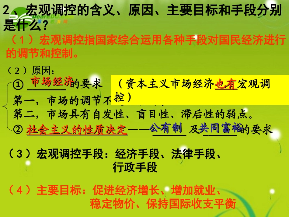 高一政治《经济与生活》4.10.1《全面建设小康社会的经济目标》课件-新人教必修1_第2页