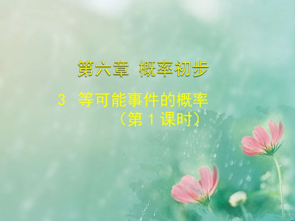 等可能事件的概率.3-等可能事件的概率(一)课件_第1页