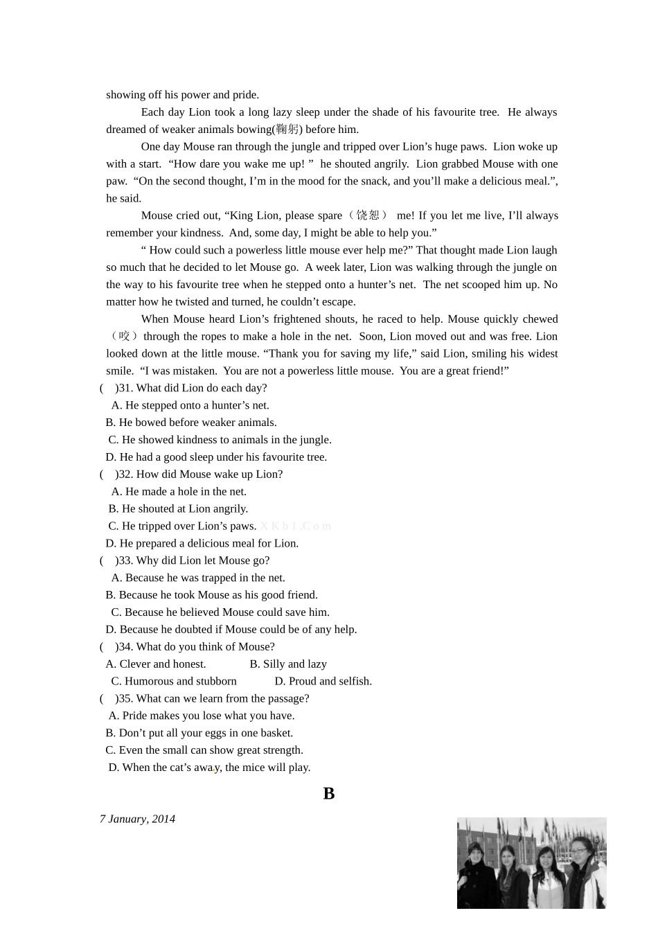 Unit-4-Growing-up单元测试及答案_第3页