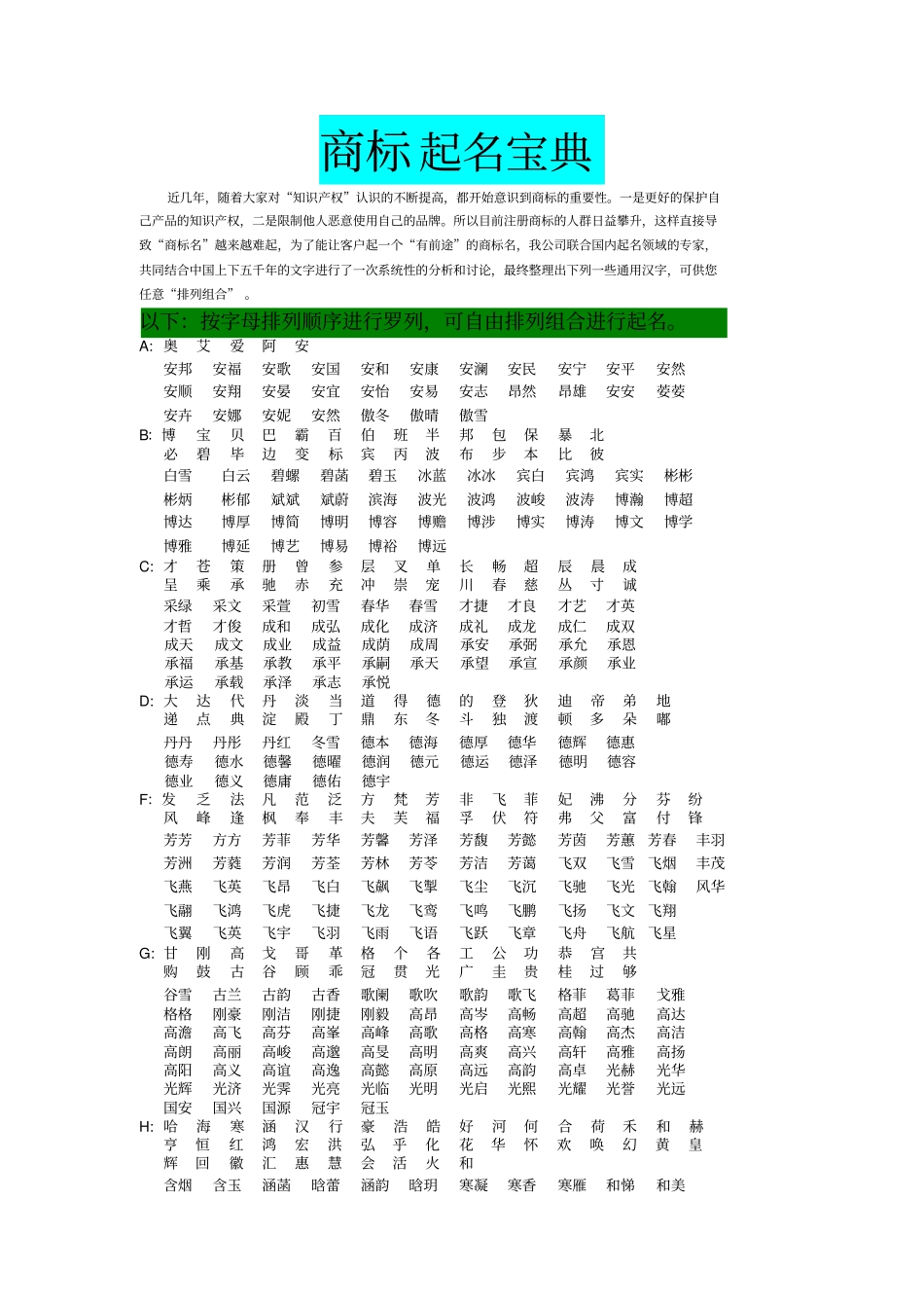 商标起名宝典_第1页