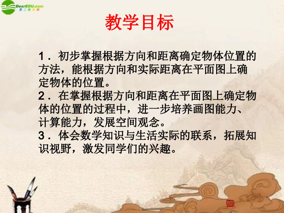 六年级数学下册-用方向和距离确定位置(1)课件-苏教版_第2页
