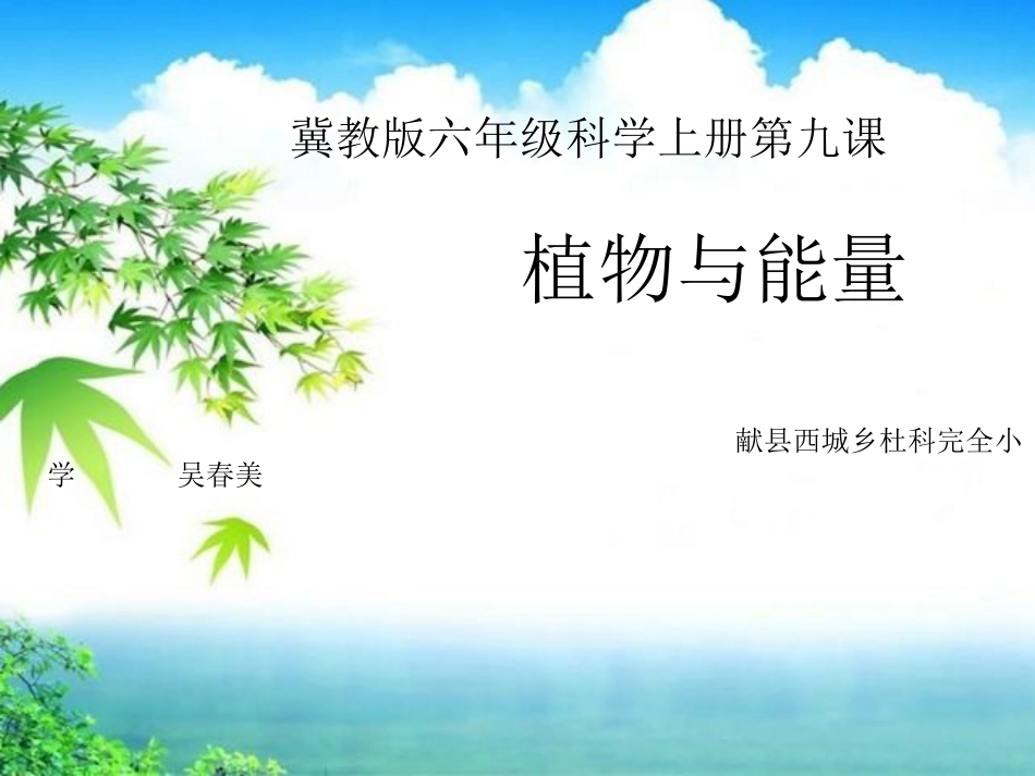 9植物与能量_第1页