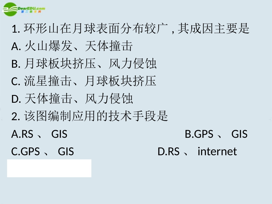 2011届高三地理二轮复习-专题14-地理信息技术的应用课件-新人教版_第3页
