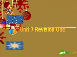 七年级英语下册-Unit7-Revision-One课件-北京课改版