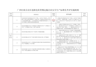 2020年道路危险货物运输企业安全生产标准化考评实施细则 