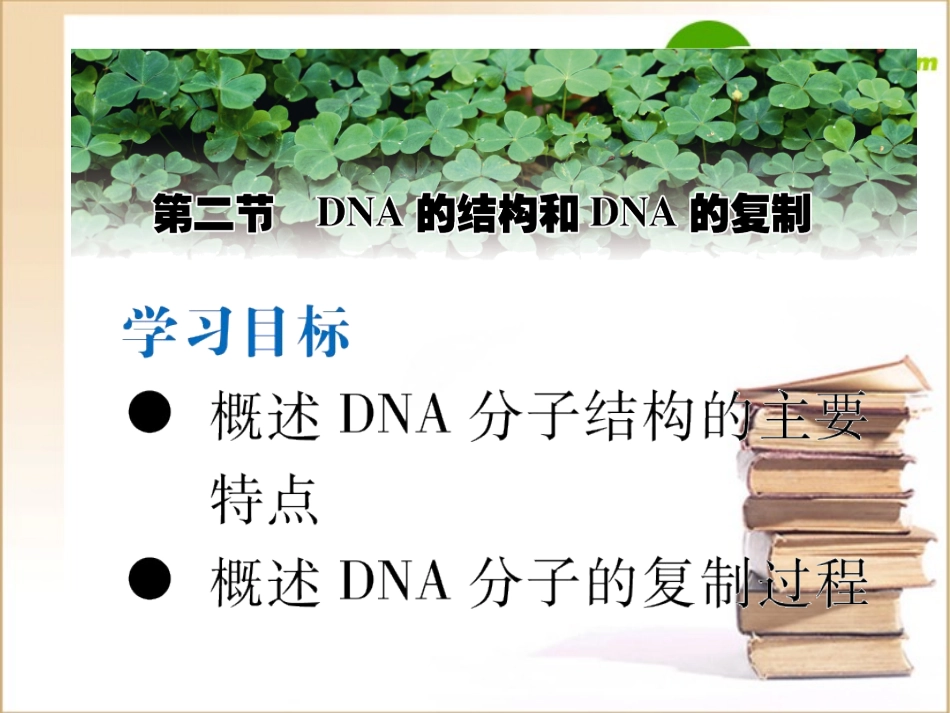 高中生物第二节-DNA的结构和DNA的复制课件苏教版必修2_第1页